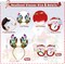 12 PCS Christmas Party Favors, Light Up Christmas Necklace Headband Glasses Set, Candy Cane Snowflake Tree Bulb Necklace LED Headband Flashing Eyeglasses for Xmas Gifts, Christmas Accessories
